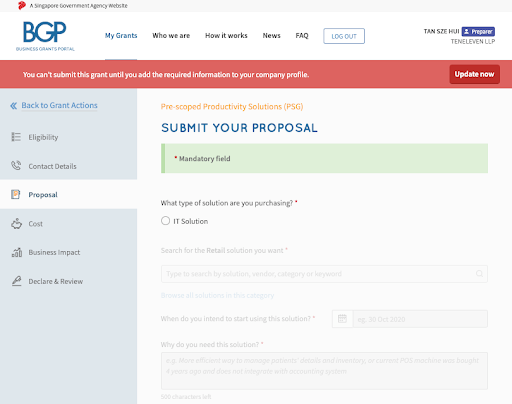 PSG Grant
